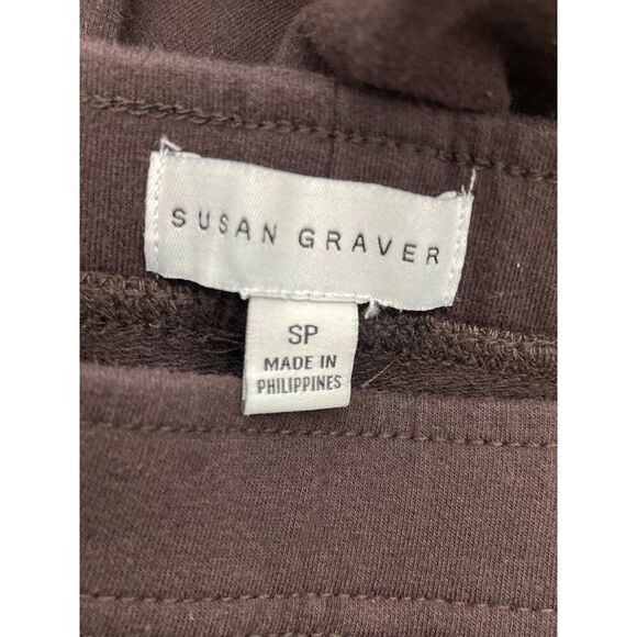 Susan Graver Women Brown Weekend Stretch Ankle Leggings Size SP - Picture 6 of 7